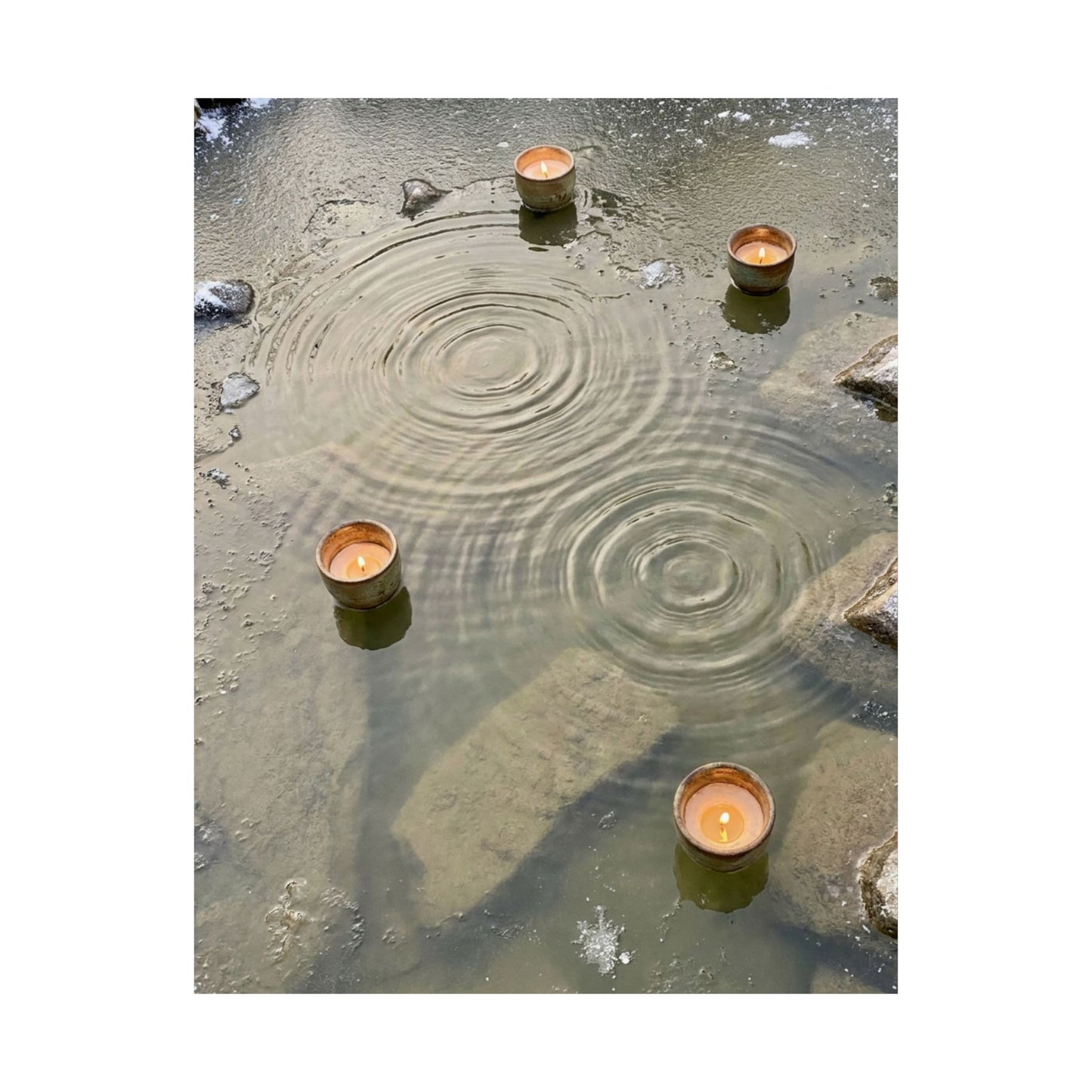 Fukinsei Water Ripple Wall Art Print - Japandi Japanese Pattern