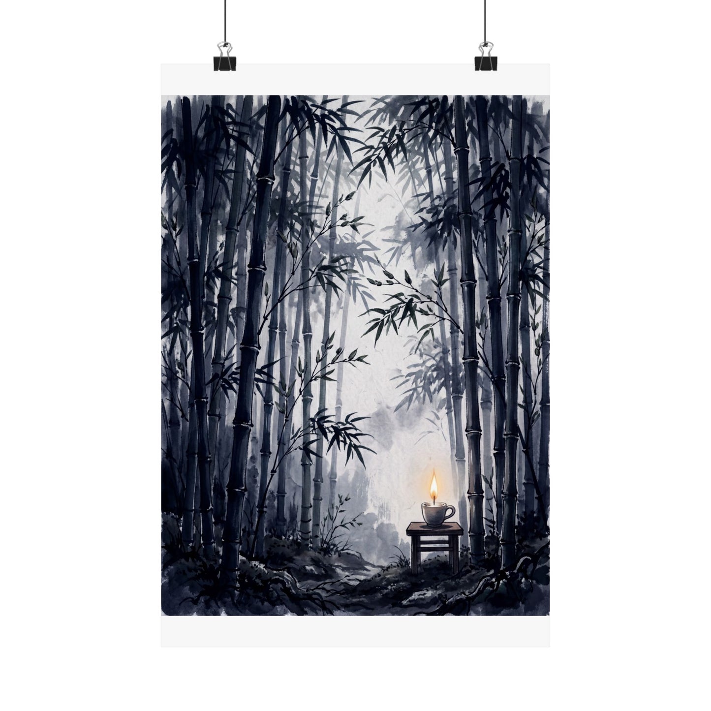 Bamboo Grove Spring Wall Art Print | Zen Peaceful Design Art Print