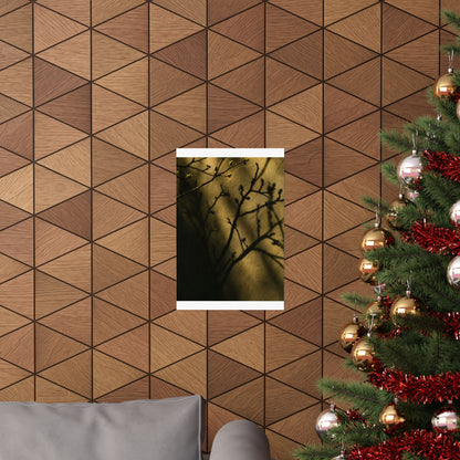 Golden Hour Shadow Play Wall Art Print - Dark Japandi Seijaku