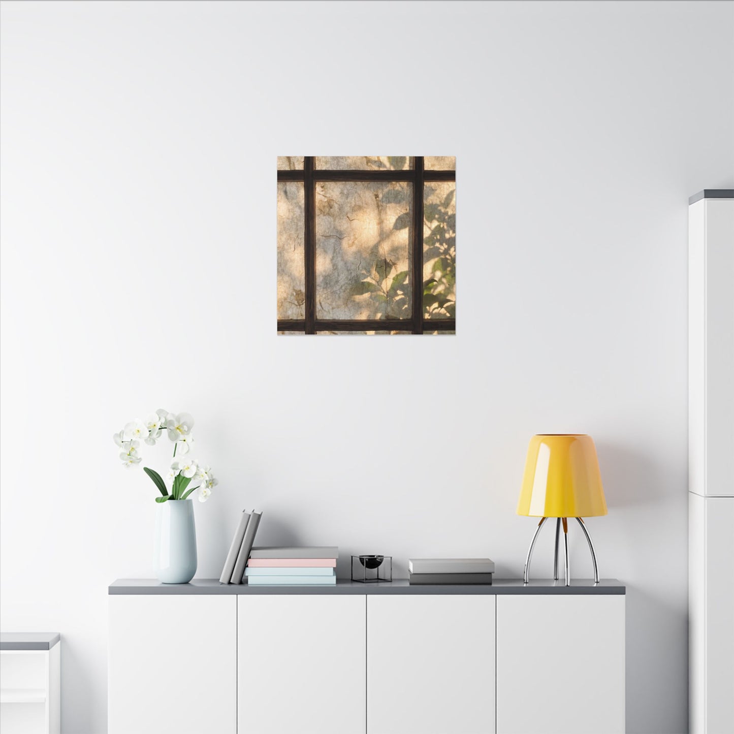 Golden Hour Shoji Screen Canvas Art - Japandi Mono No Aware