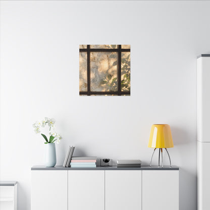 Golden Hour Shoji Screen Canvas Art - Japandi Mono No Aware