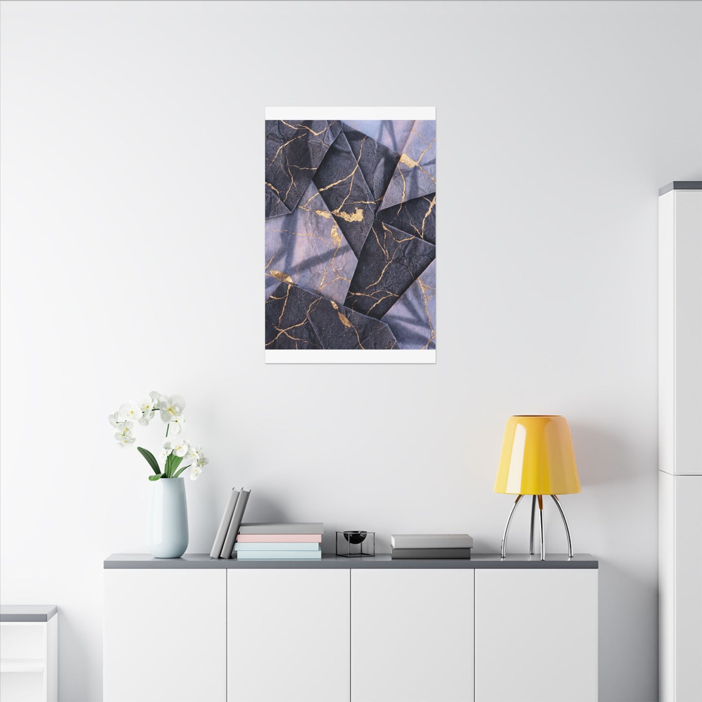 Seijaku Paper Fold Canvas Art - Kintsugi Gold Vein