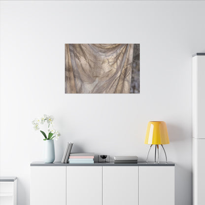 Ma Silk Drape Canvas Art - Japandi Japanese Pattern