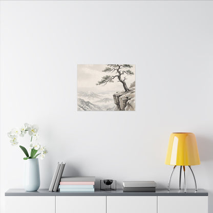 Seijaku Pine Tree Canvas Art - Japandi Japanese Pattern