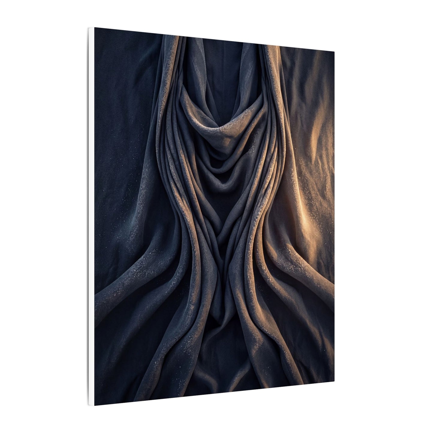 Moody Silk Drape Canvas Art - Shadow Zen Dark Japandi