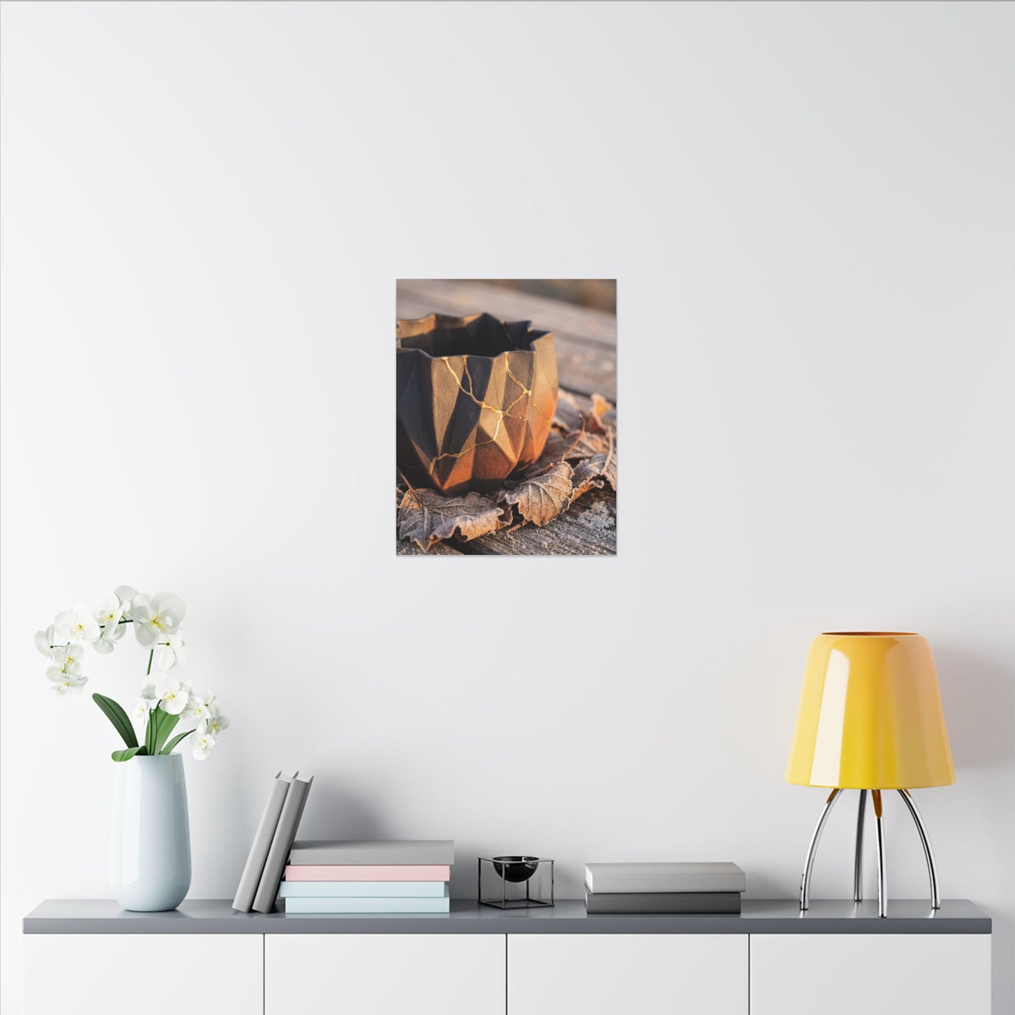 Paper Fold Gold Repair Canvas Art | Philosophical Kintsugi Art