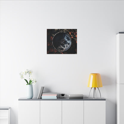 Autumn Ceramic Bowl Shadow Zen Canvas Art | Bold Decor