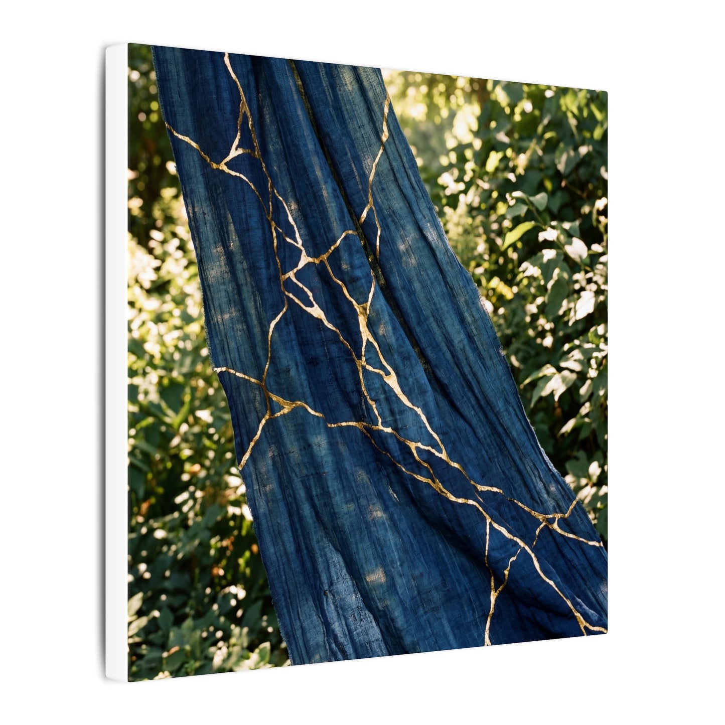 Resilient Silk Drape Canvas Art - Gold Repair Kintsugi