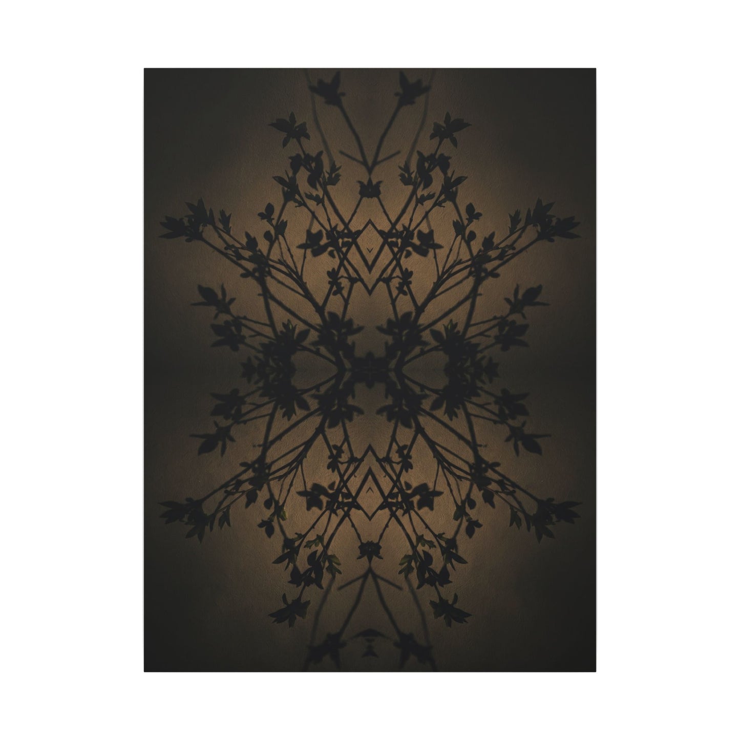 Golden Hour Shadow Play Canvas Art - Dark Japandi Seijaku