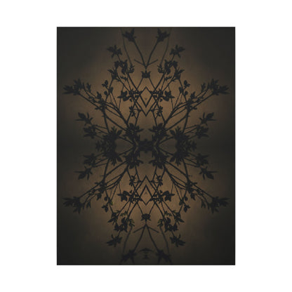 Golden Hour Shadow Play Canvas Art - Dark Japandi Seijaku