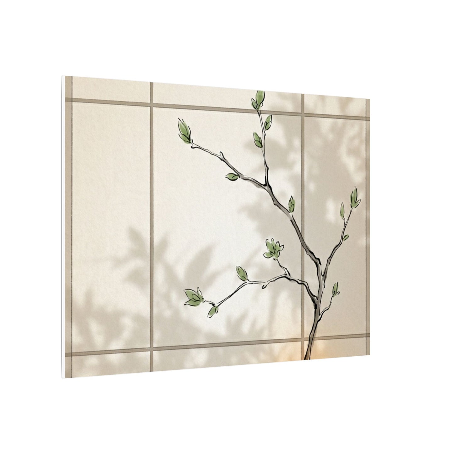 Shoji Screen Spring Canvas Art | Japandi Cozy Design