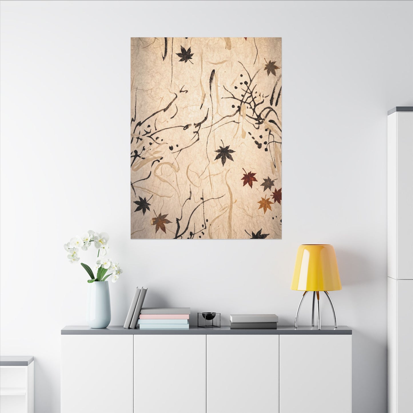 Golden Hour Shoji Screen Canvas Art - Japandi Fukinsei