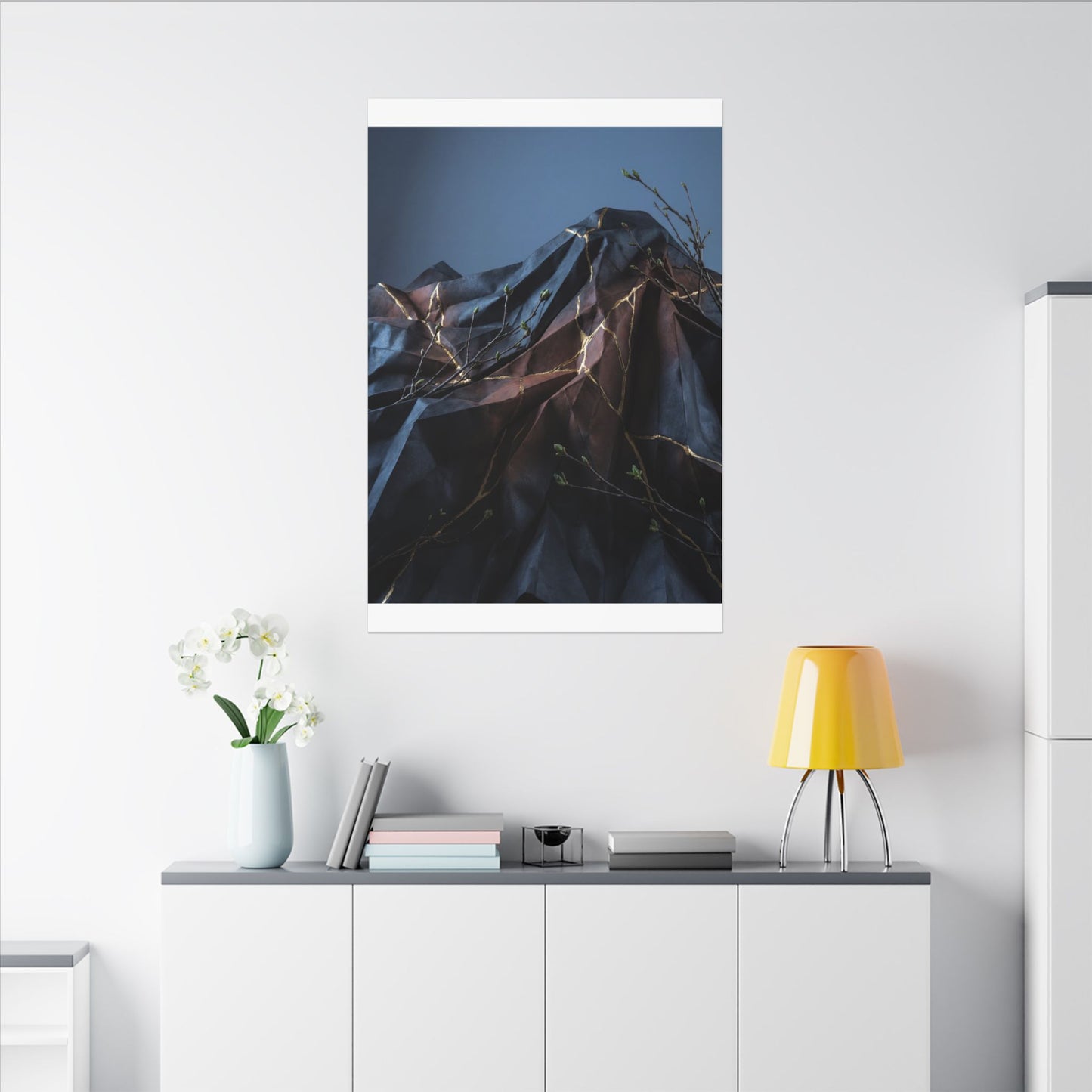 Paper Fold Broken Beauty Canvas Art | Philosophical Kintsugi Art