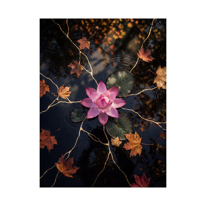 Dappled Lotus Flower Wall Art Print - Kintsugi Ma