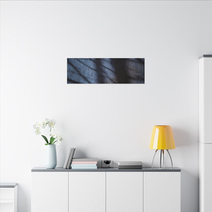 Dark Japandi Shadow Play in Moonlight | Moody Minimal Canvas Art
