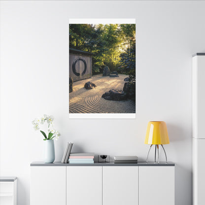 Rock Garden Enso Canvas Art | Tranquil Zen Art