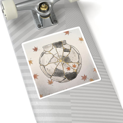 Autumn Broken Pottery Minimal Line Sticker | Neutral Decor Art Print