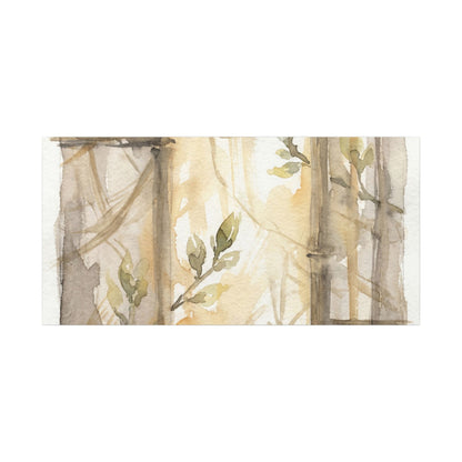 Shoji Screen Spring Canvas Art | Japandi Cozy Design