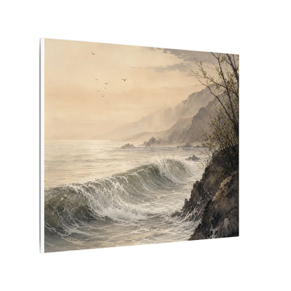 Ocean Wave Spring Canvas Art | Japandi Elegant Design