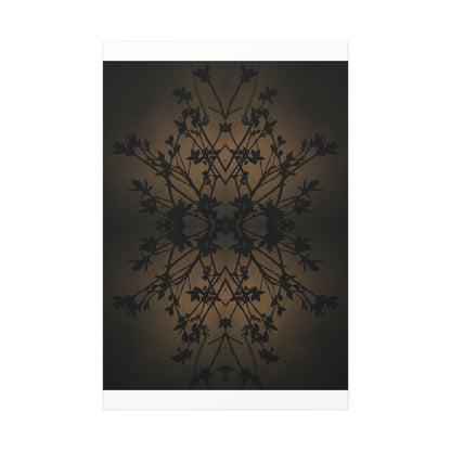 Golden Hour Shadow Play Canvas Art - Dark Japandi Seijaku