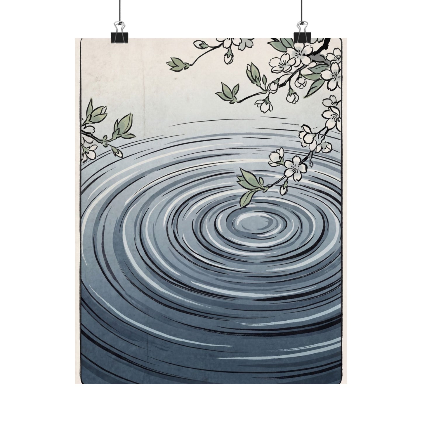 Water Ripple Spring Wall Art Print | Zen Peaceful Design Art Print
