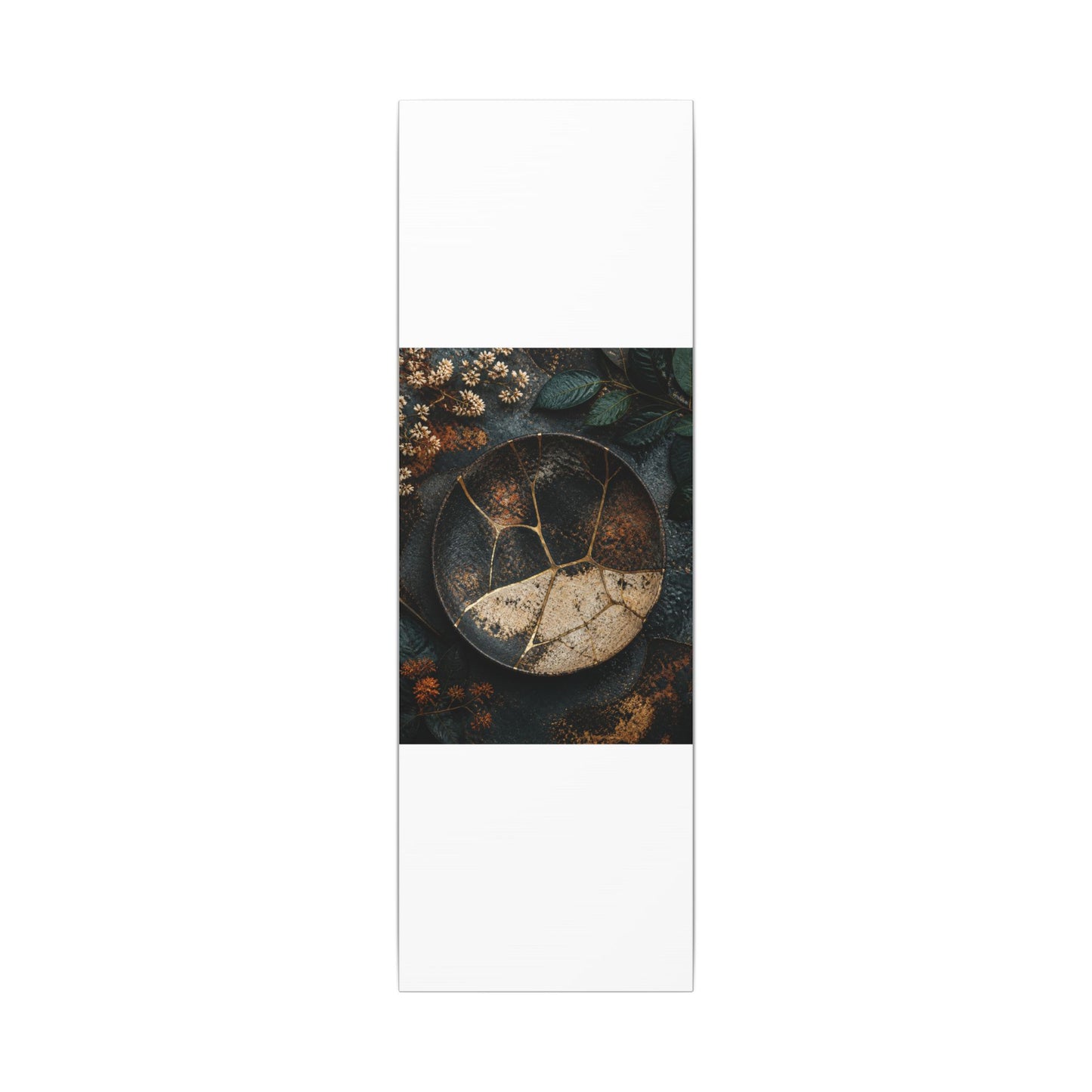 Kintsugi Rust Patina in Dawn | Gold Repair Canvas Art