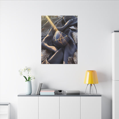 Winter Silk Drape Gold Repair Canvas Art | Artful Decor