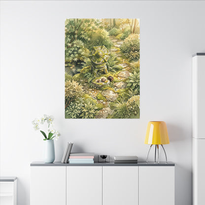 Datsuzoku Stone Lantern Canvas Art - Japandi Watercolor