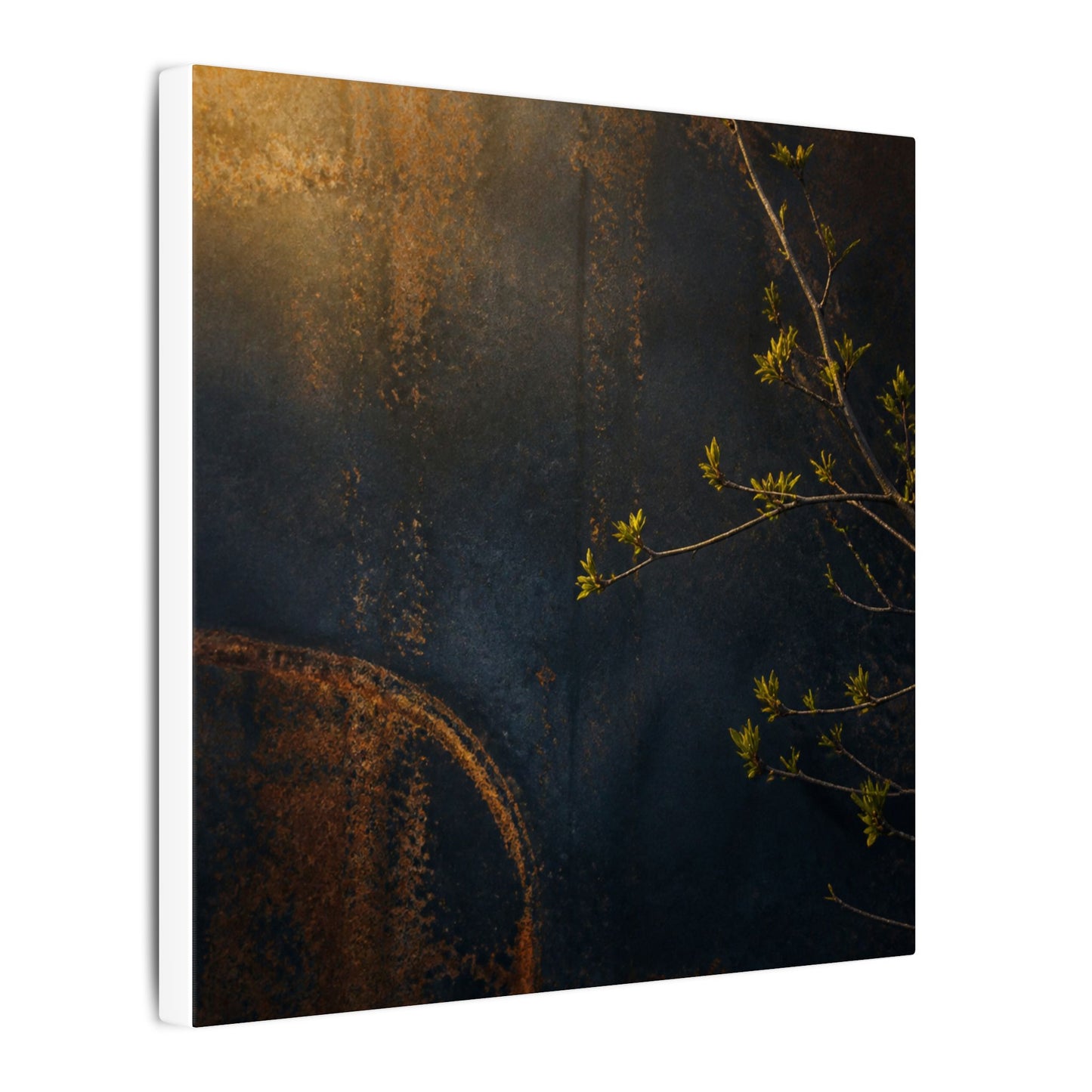 Spring Rust Patina Dark Texture Canvas Art | Moody Decor