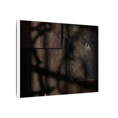Dark Japandi Shadow Play in Candlelight | Dark Texture Canvas Art
