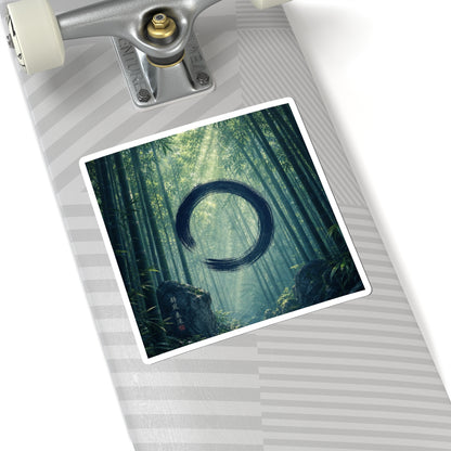 Zen Bamboo Grove in Dappled | Enso Sticker