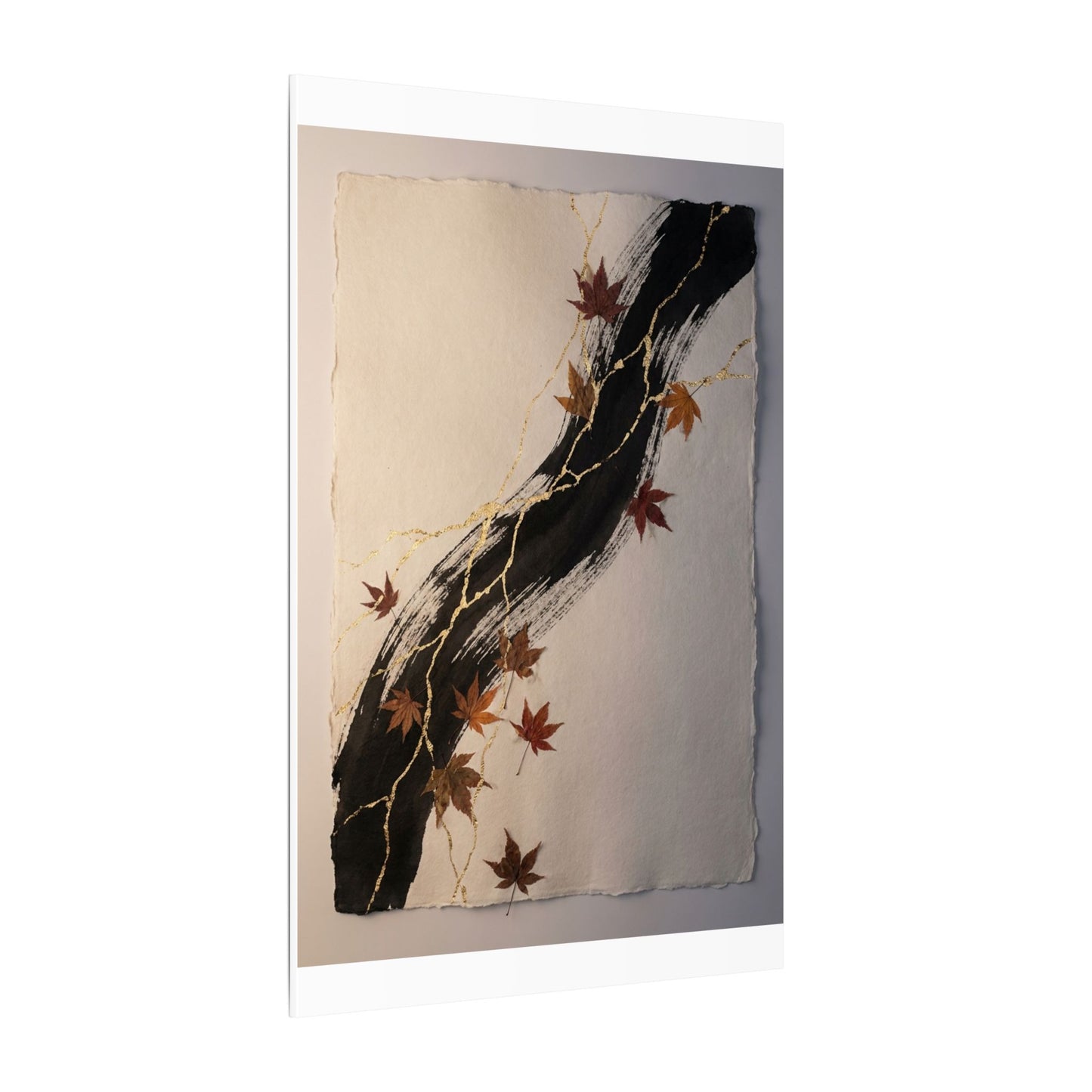 Dawn Ink Brushstroke Canvas Art - Kintsugi Ma