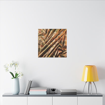 Paper Fold Autumn Canvas Art | Japandi Earthy Design