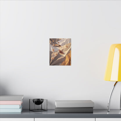 Autumn Paper Fold Minimal Line Canvas Art | Cozy Decor