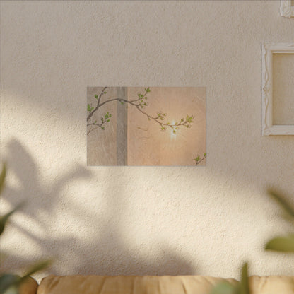 Shoji Screen Canvas Art | Spring Japandi Minimal Line Art