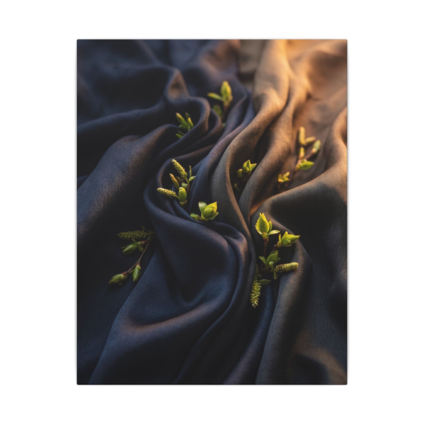 Spring Silk Drape Moody Minimal Canvas Art | Luxurious Decor
