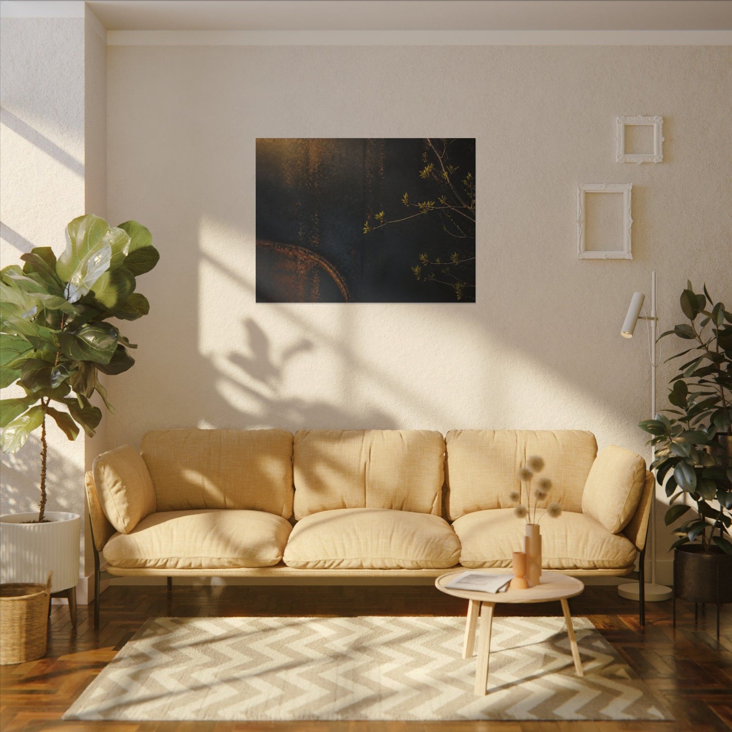 Spring Rust Patina Dark Texture Canvas Art | Moody Decor