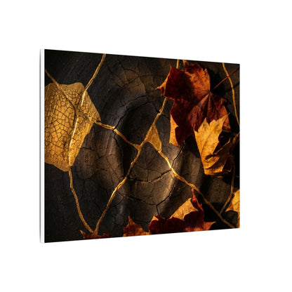 Resilient Shadow Play Canvas Art - Crackle Gold Kintsugi