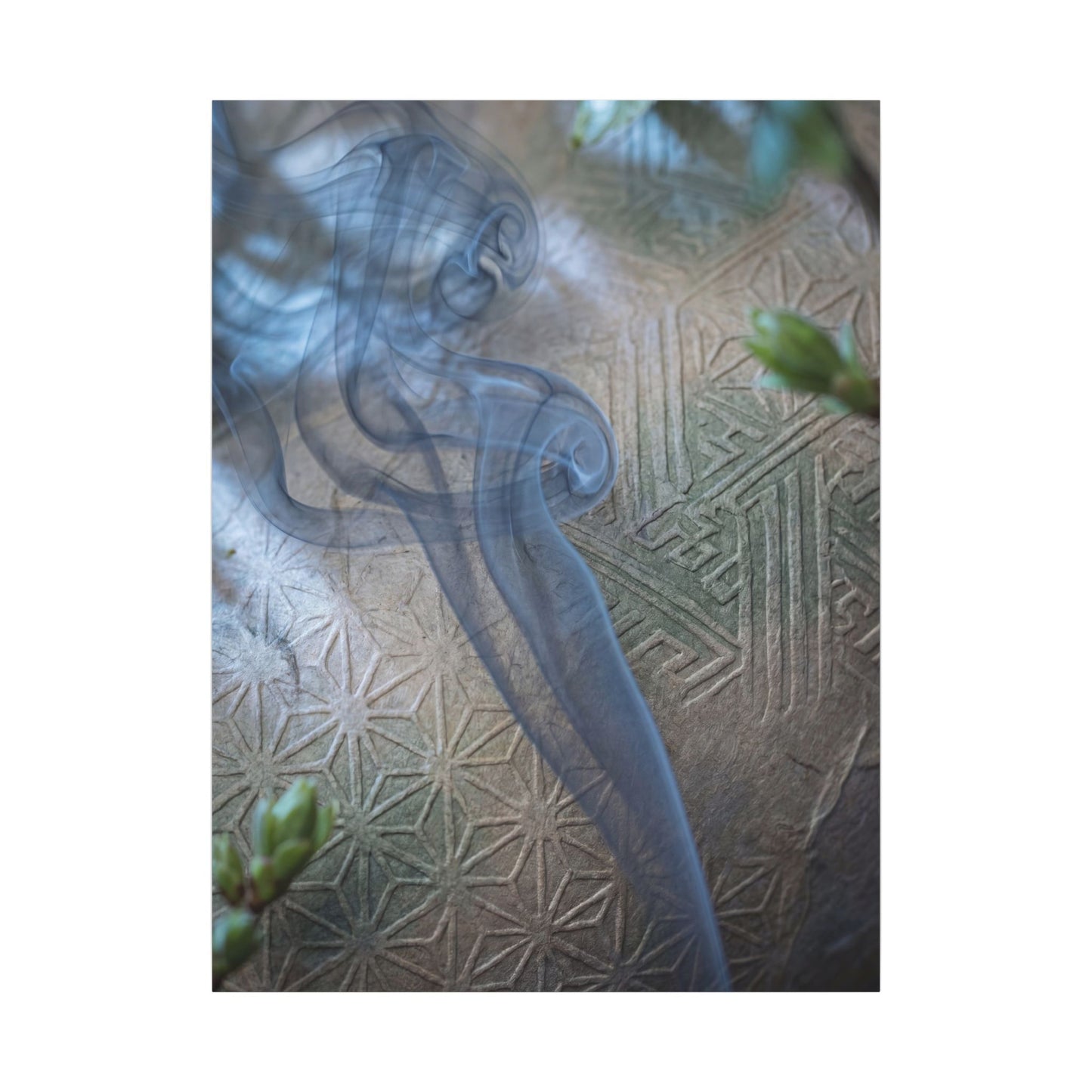Spring Incense Smoke Japanese Pattern Canvas Art | Neutral Decor