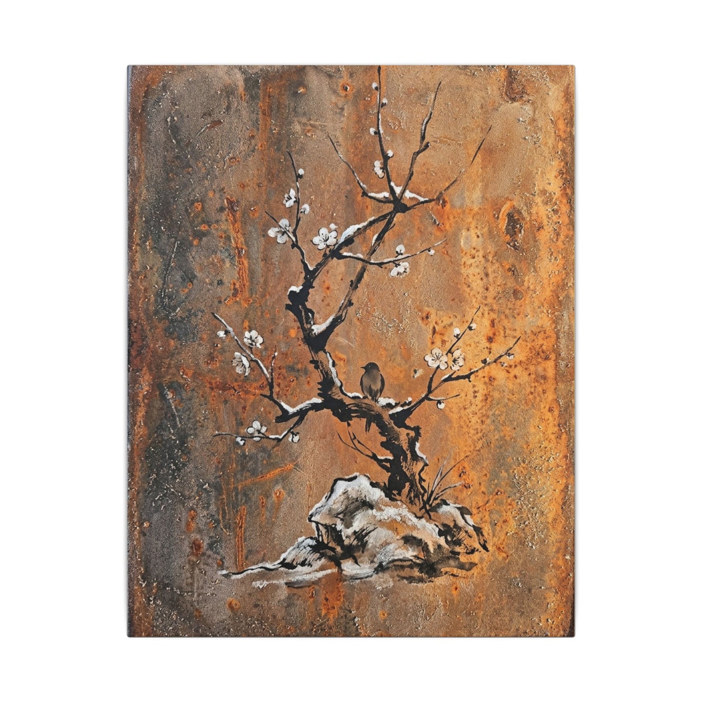 Datsuzoku Rust Patina Canvas Art - Zen Sumi E