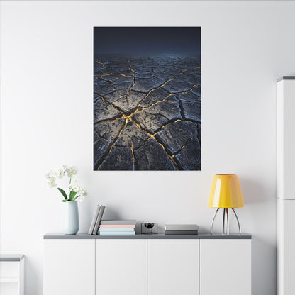 Cracked Earth Broken Beauty Canvas Art | Artful Kintsugi Art