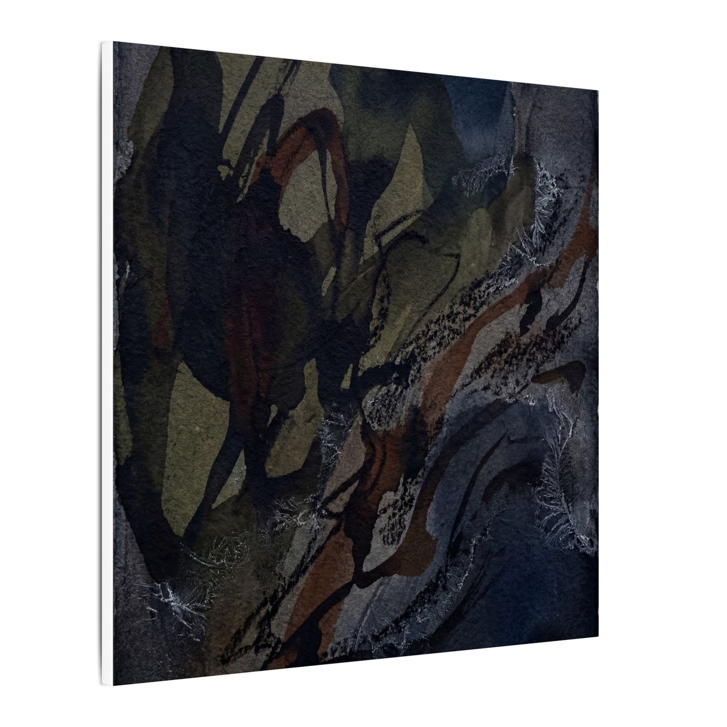 Shadow Play Winter Canvas Art | Dark Japandi Luxurious Design
