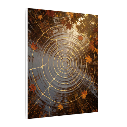 Artful Water Ripple Canvas Art - Gold Vein Kintsugi