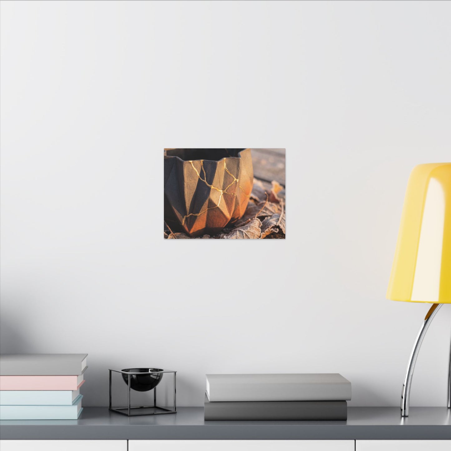 Paper Fold Gold Repair Canvas Art | Philosophical Kintsugi Art