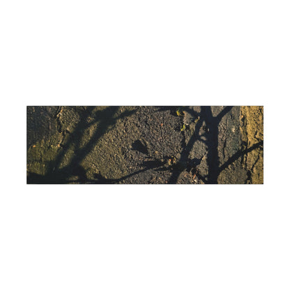 Kanso Shadow Play Canvas Art - Dark Japandi Dark Texture