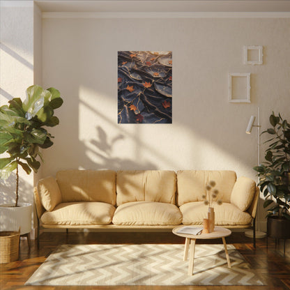 Golden Hour Silk Drape Canvas Art - Kintsugi Shibui