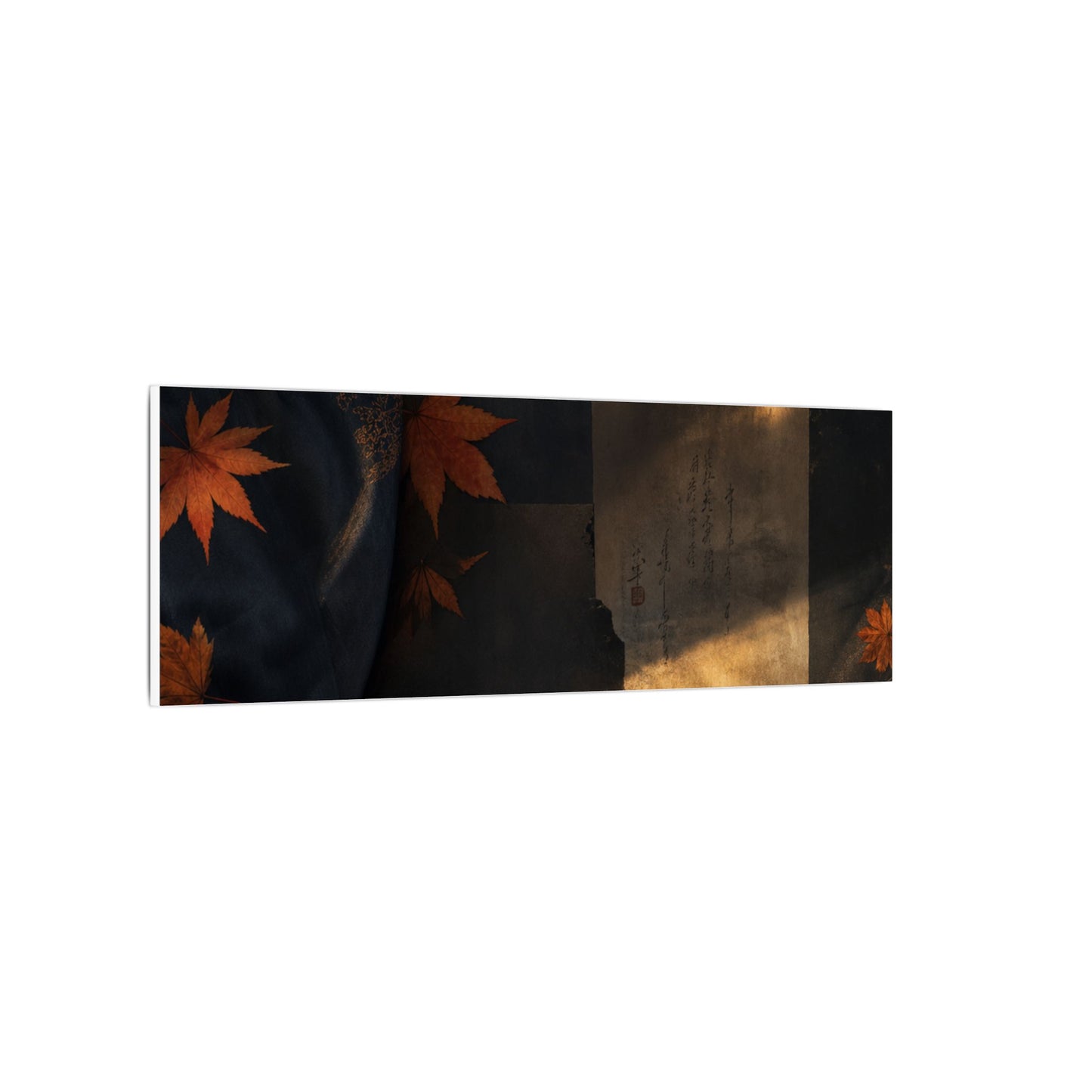 Autumn Silk Drape Shadow Zen Canvas Art | Bold Decor