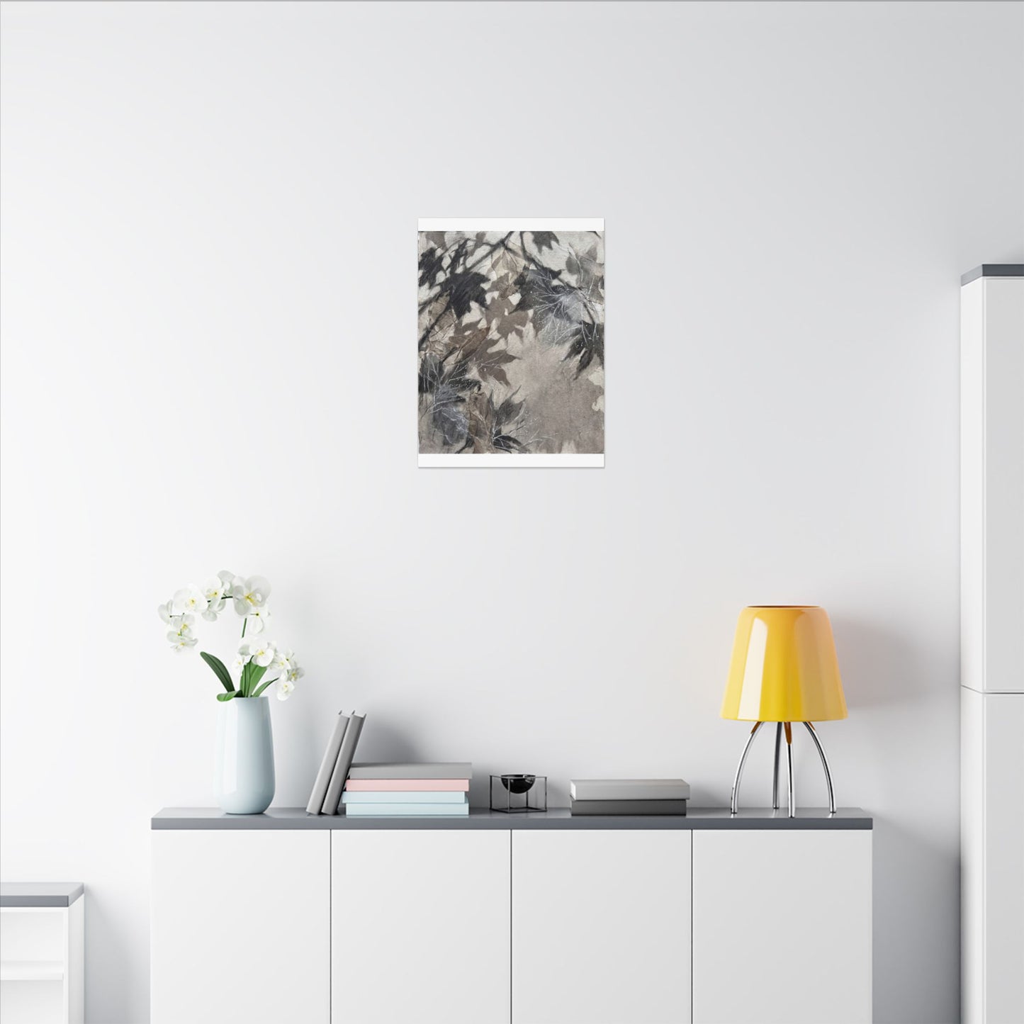 Shadow Play Texture Canvas Art | Cozy Japandi Art