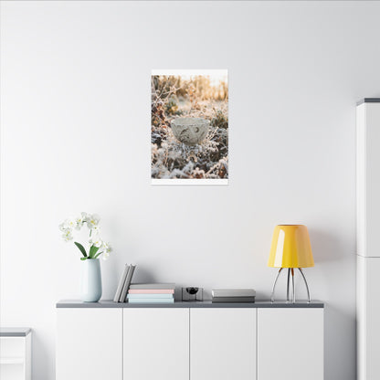 Japandi Ceramic Bowl in Golden Hour | Japanese Pattern Canvas Art