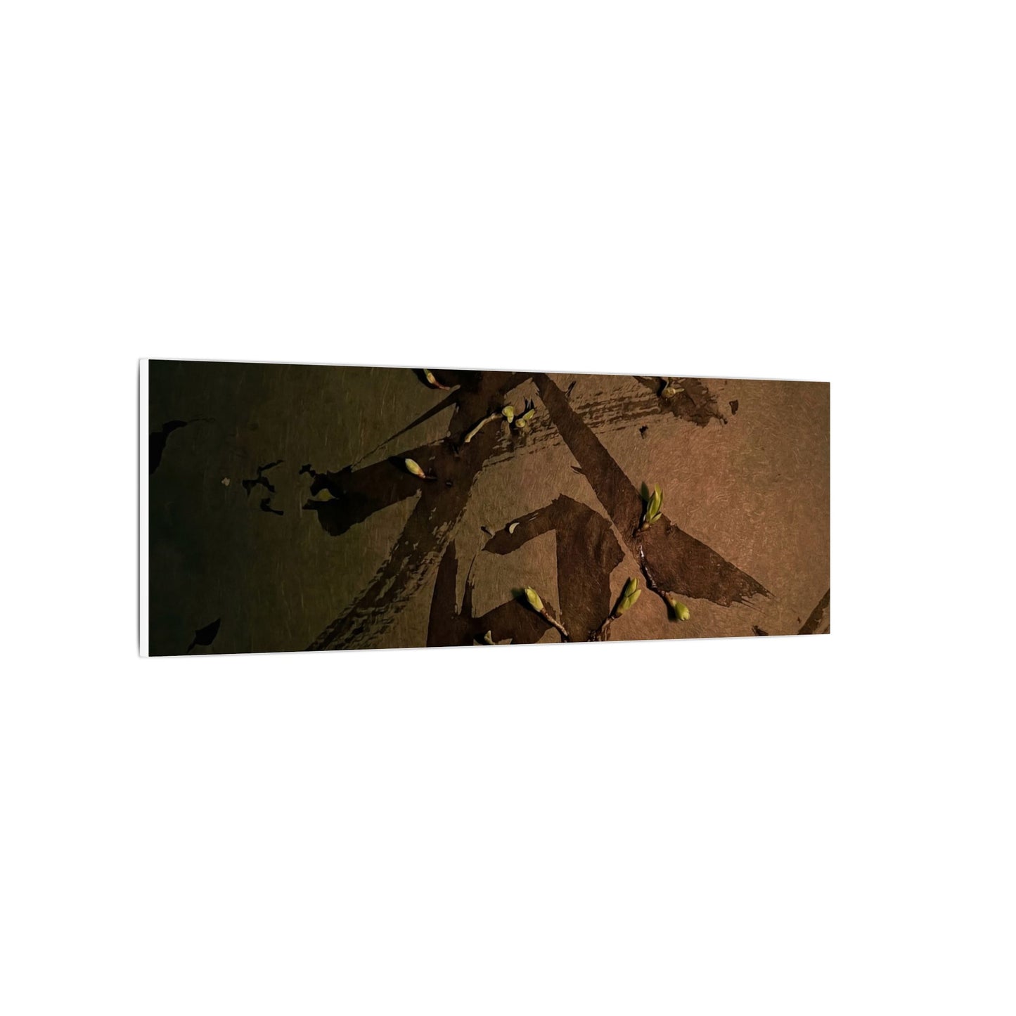 Calligraphy Shadow Zen Canvas Art | Bold Dark Japandi Art